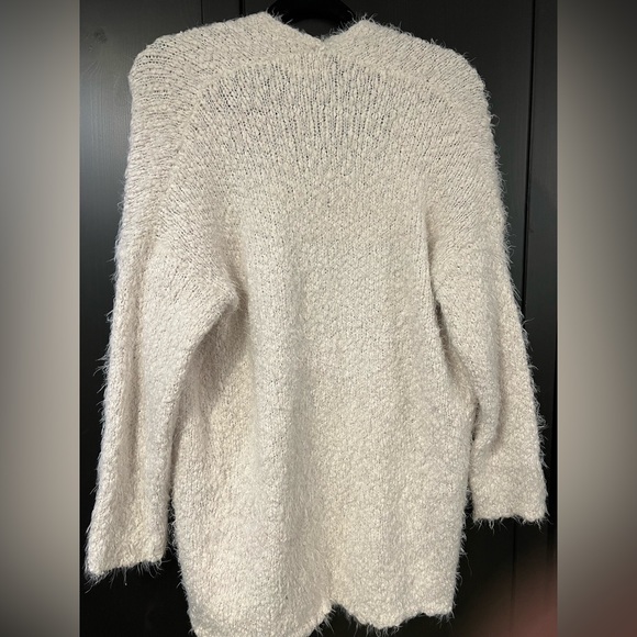 Dreamers Cream Open Cardigan Sweater - Picture 4 of 11